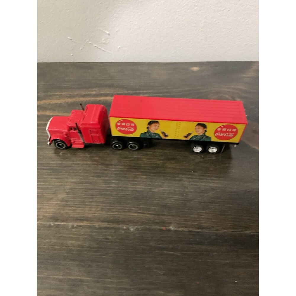 Vintage Matchbox Coca-Cola Chinese Advertising Semi Truck Trailer Coke